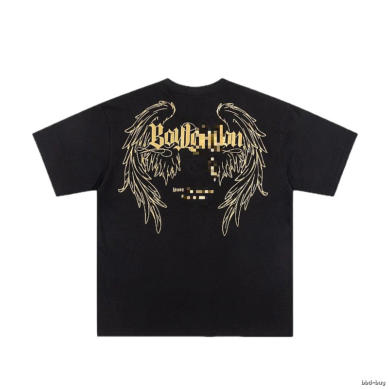 BOY LONDON Gothic Style Black T-shirt with Gold Foil Wings