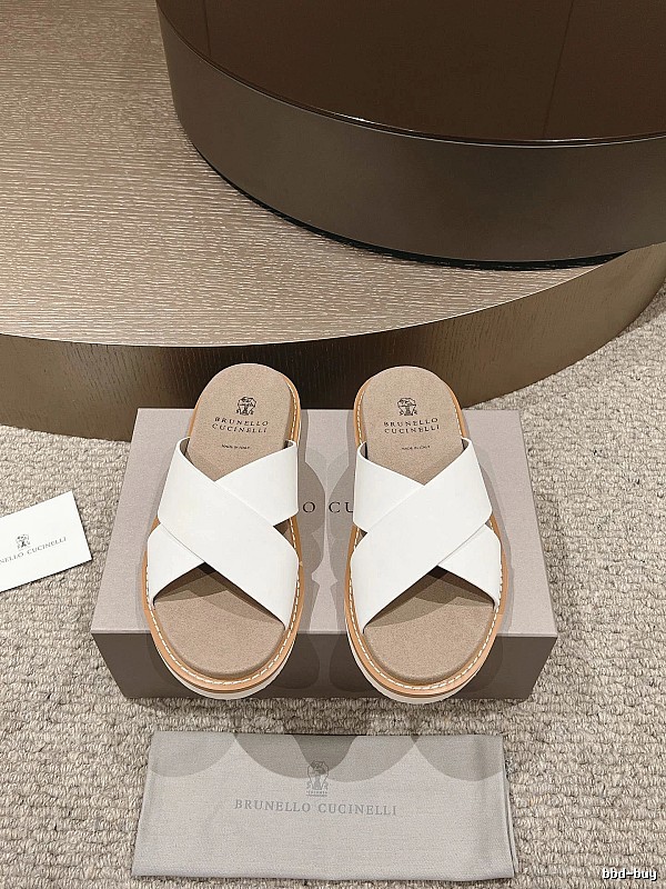 Brunello Cucinelli Casual-style White Slides