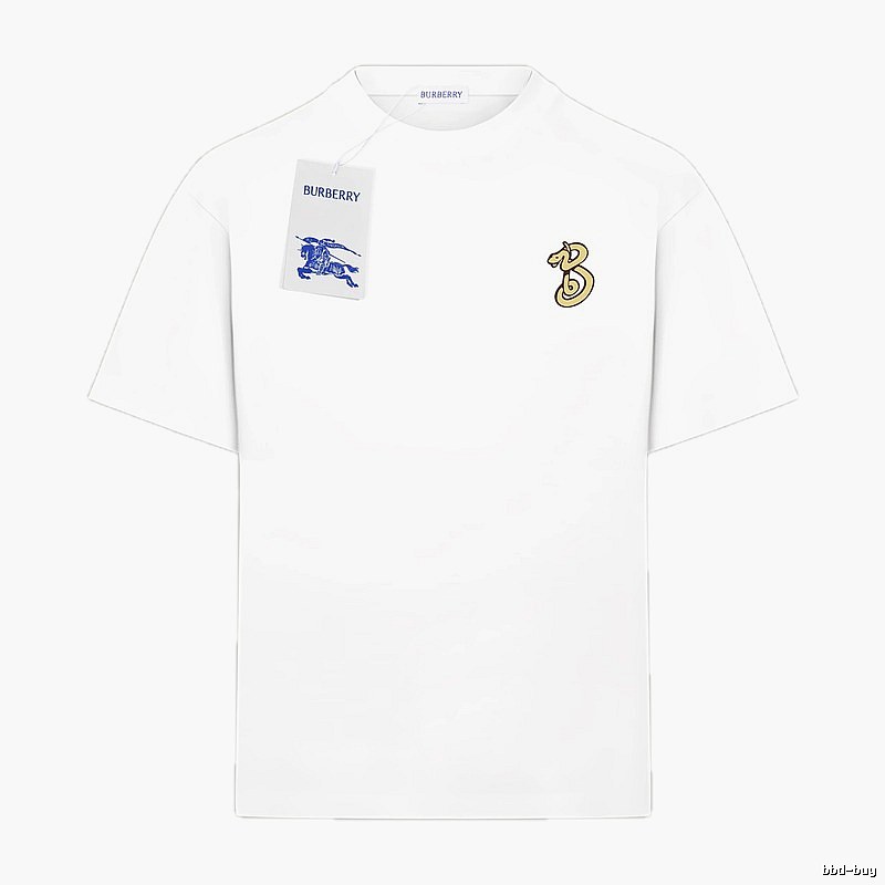 Burberry 3-letter logo simple white T-shirt