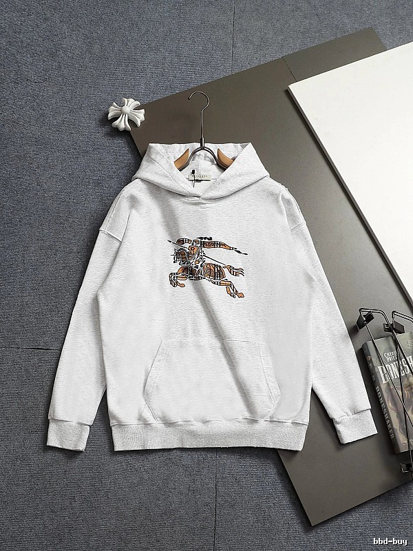 Burberry Hoodie with White Hoodie with Embroidered Horse-style