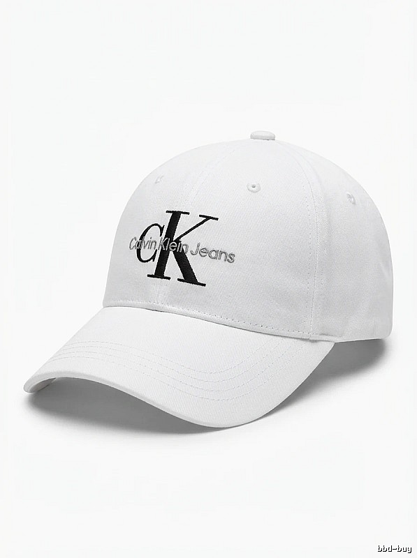 Calvin Klein minimalist style white baseball cap