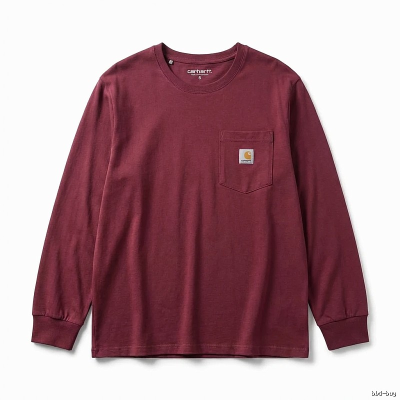 Carhartt basic simple wine red long sleeves