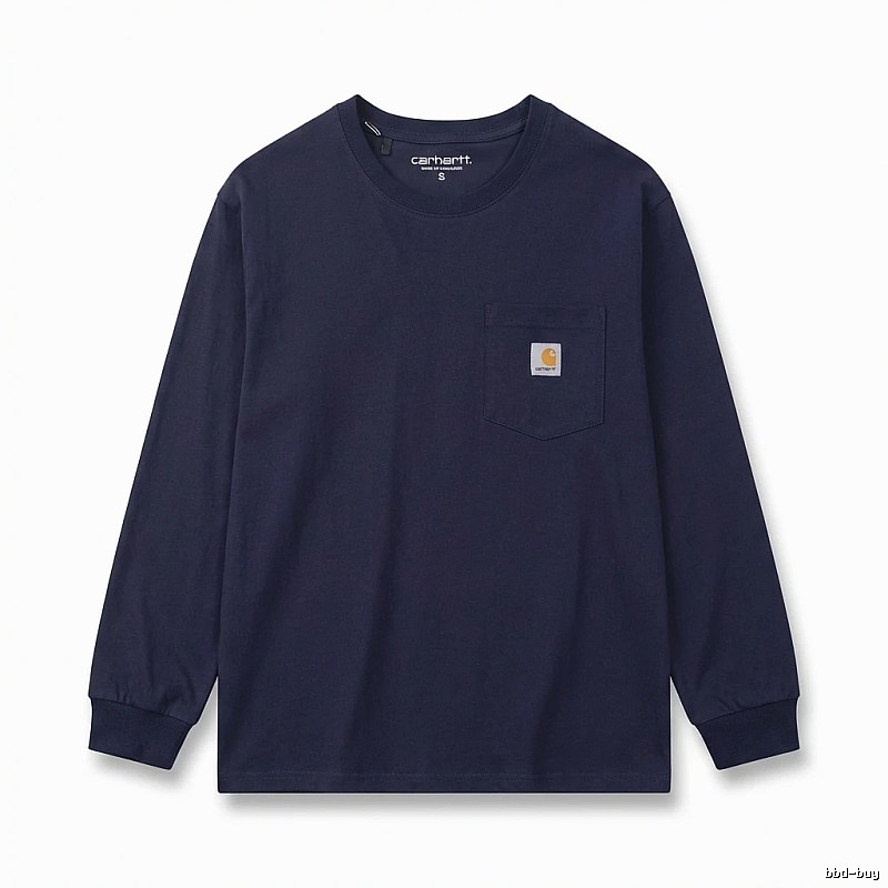 Carhartt simple and casual style navy long-sleeve