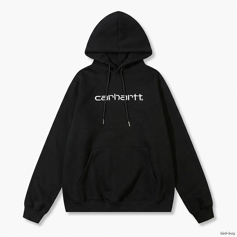 Carhartt simple-style black hoodie