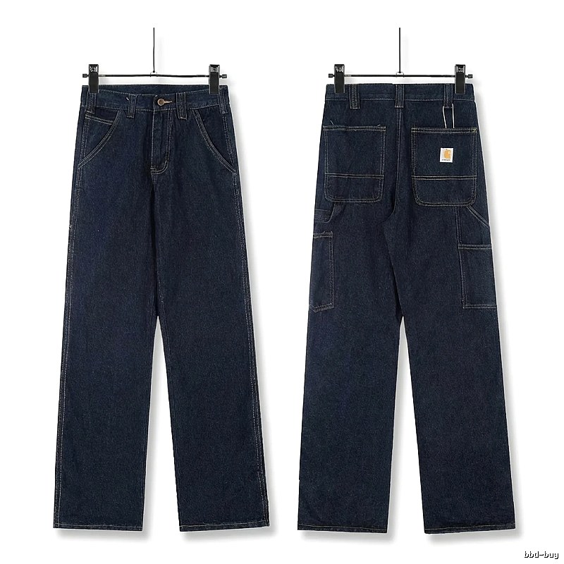 Carhartt workwear style dark blue jeans