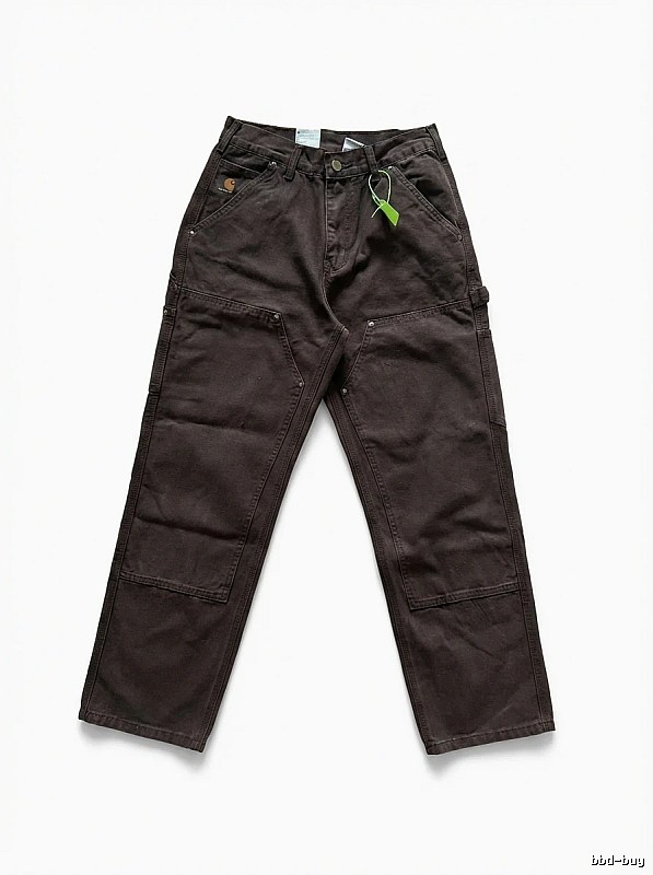 Carhartt workwear style dark brown long trousers