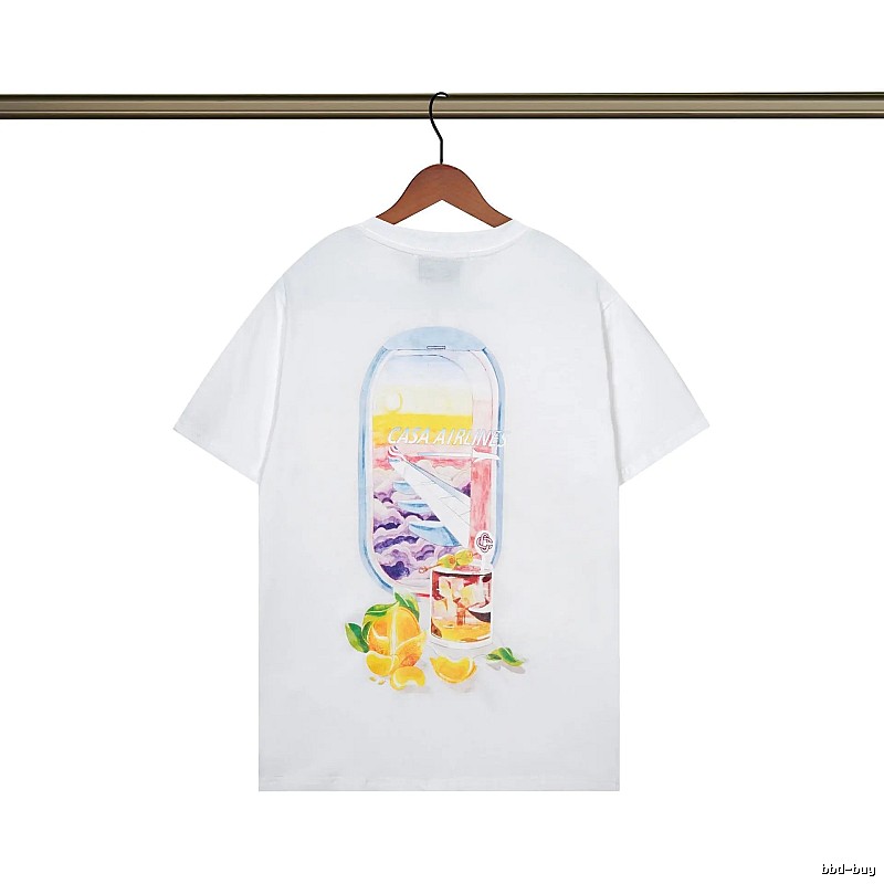 Casablanca Aviation Series Trendy Brand White T-shirt
