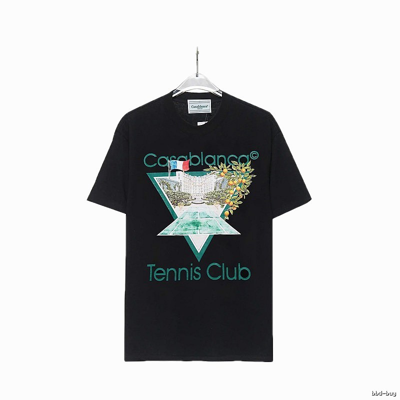 Casablanca - printed casual - style black T - shirt