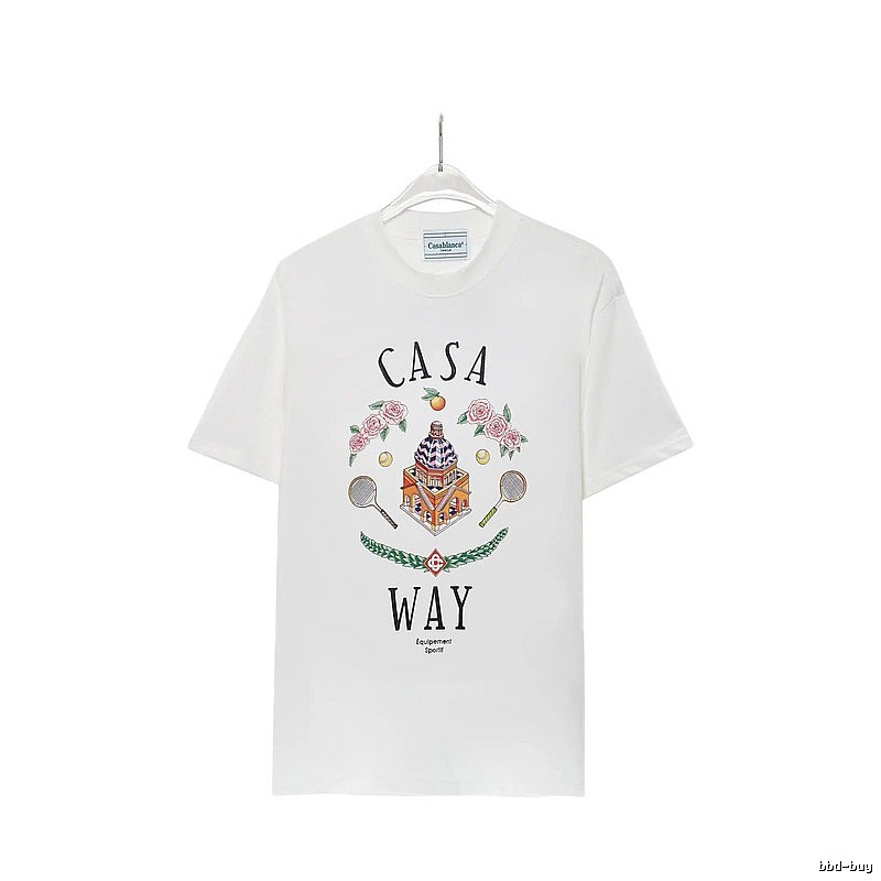 Casablanca printed casual white T-shirt