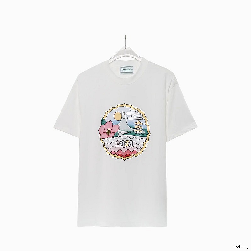 Casablanca - printed Japanese - style white T - shirt