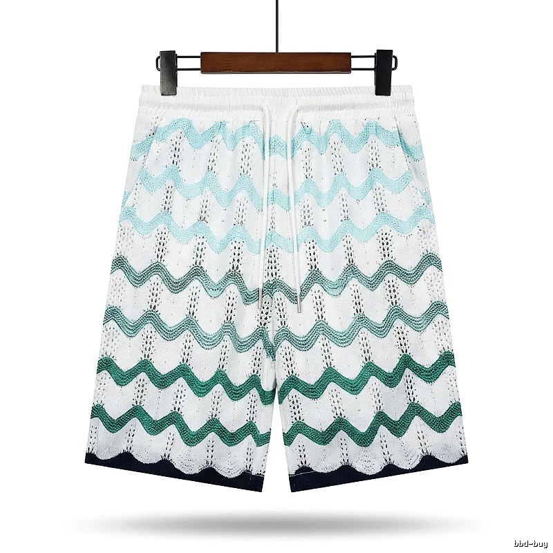 Casablanca Wave-patterned Retro Shorts