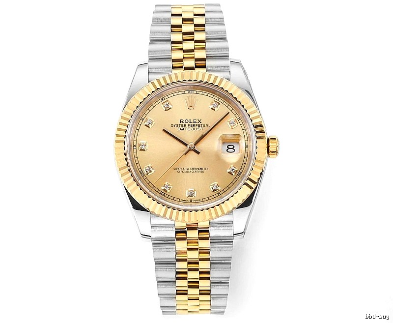 Champagne Dial Silver And Gold Rolex Two-Tone Datejust Watch