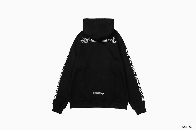 Chrome Hearts 2088-96 Black Cross Graphic Hoodie Airport Outfit