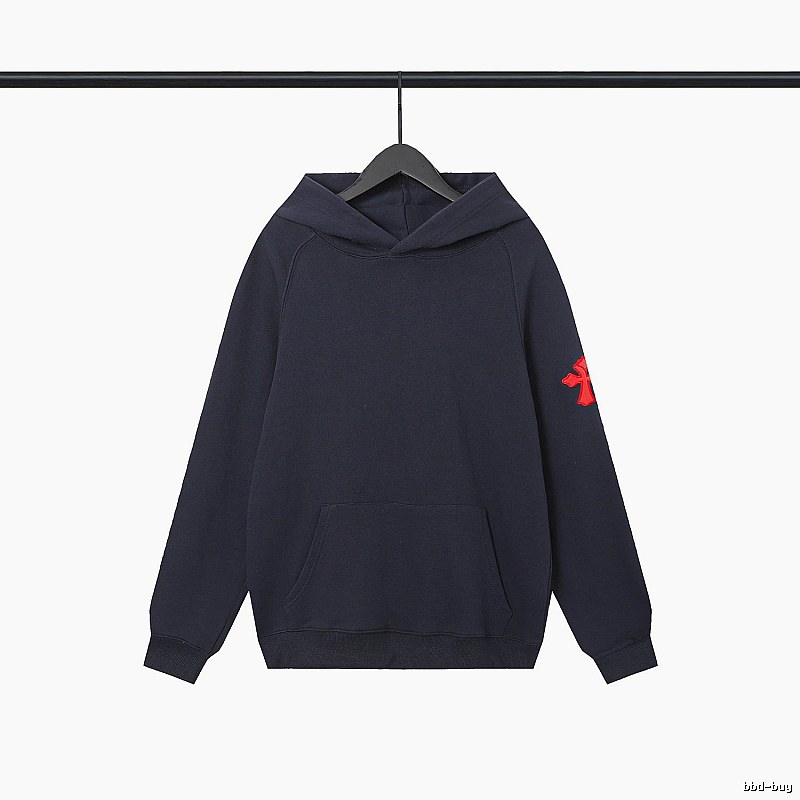 Chrome Hearts 2089-83 Navy Cross Graphic Hoodie Sport Casual