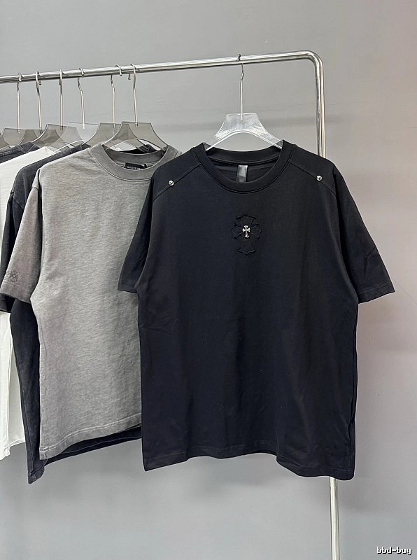 Chrome Hearts Cross American Street Style Black Short-sleeve T-shirt