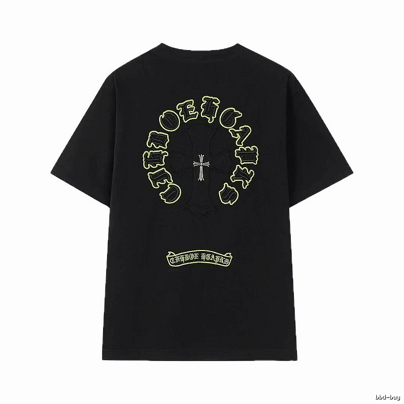 Chrome Hearts Cross Embroidered Street Style Black T-Shirt
