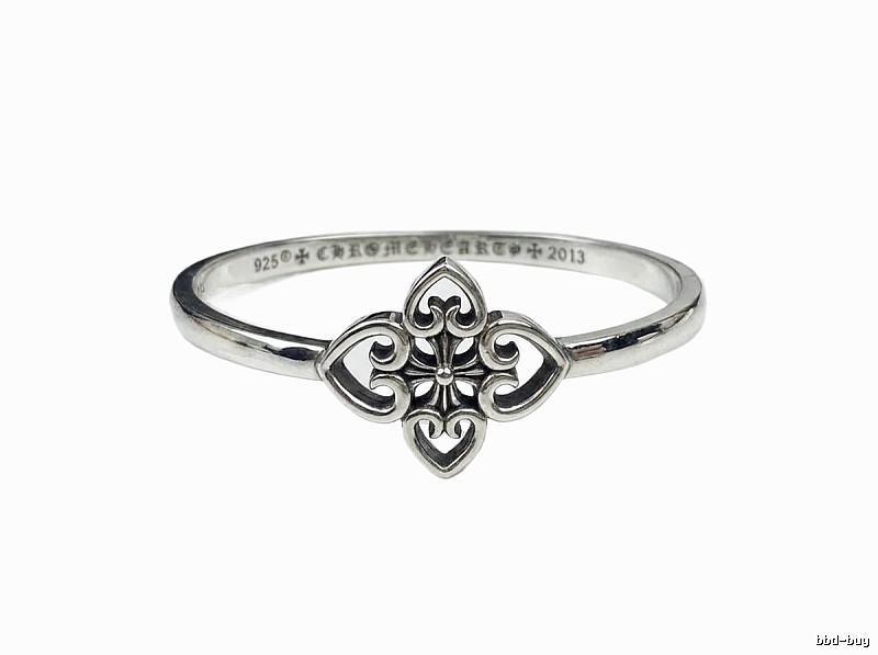 Chrome Hearts Cross Flower Vintage Silver Ring