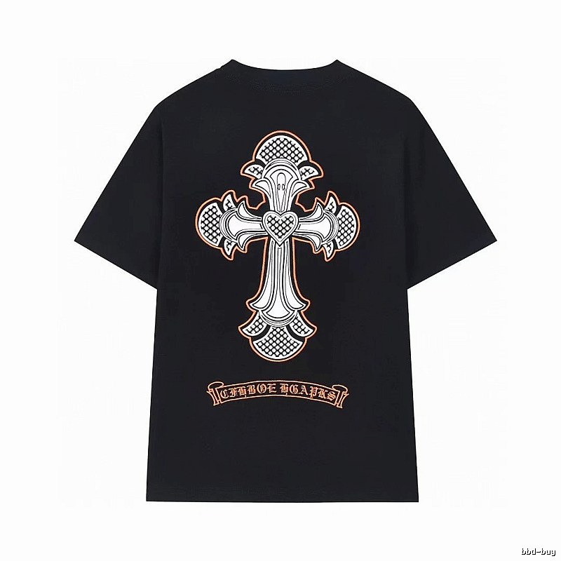 Chrome Hearts Cross Gothic Style Black Short-sleeve T-shirt
