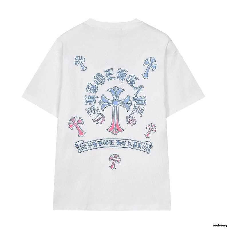 Chrome Hearts Cross Print Trendy Street Style White Short-sleeve T-shirt