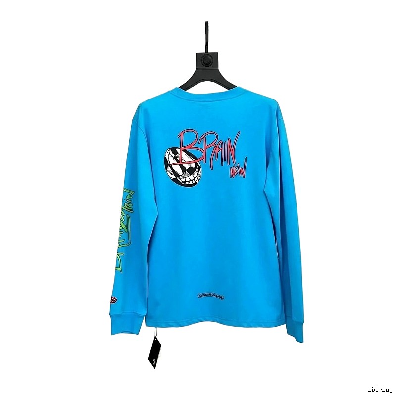 Chrome Hearts Graffiti Trendy Style Blue T-shirt