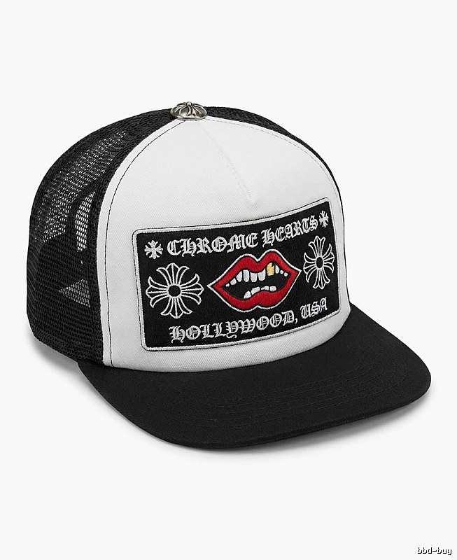 Chrome Hearts Lipstick Style Black and White Hat