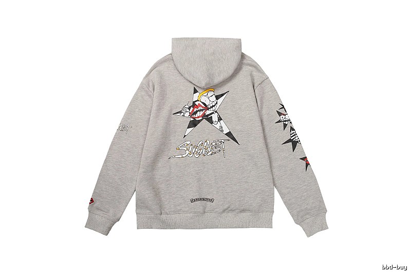 Chrome Hearts Patterned Cross graphic hoodie Black Blue Cross with Signature Styling