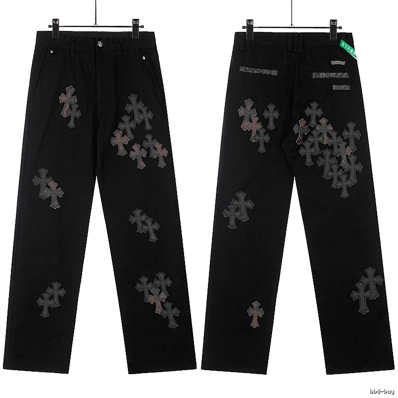 Chrome Hearts Patterned Graphic jeans Light Denim Jeans with Polished Detail