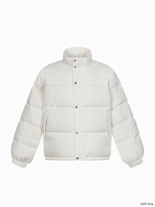 Chrome Hearts Retro Style White Cotton Coat