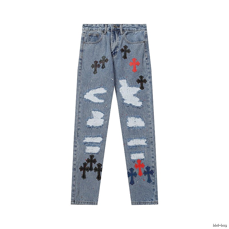 Chrome Hearts Summer Graphic jeans Light Denim Jeans with Clean Finish