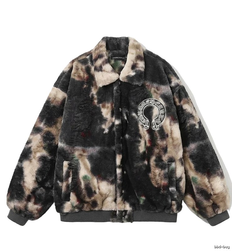 Chrome Hearts Tie - Dye Style Plush Coat