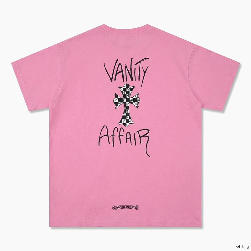 Chrome Hearts Trendy and Cool Style Pink T-shirt