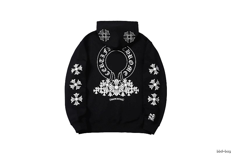 Chrome Hearts Urban Cross graphic hoodie Black Blue Cross with Statement Pattern