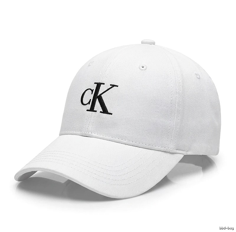 CK fashion brand simple style white hat