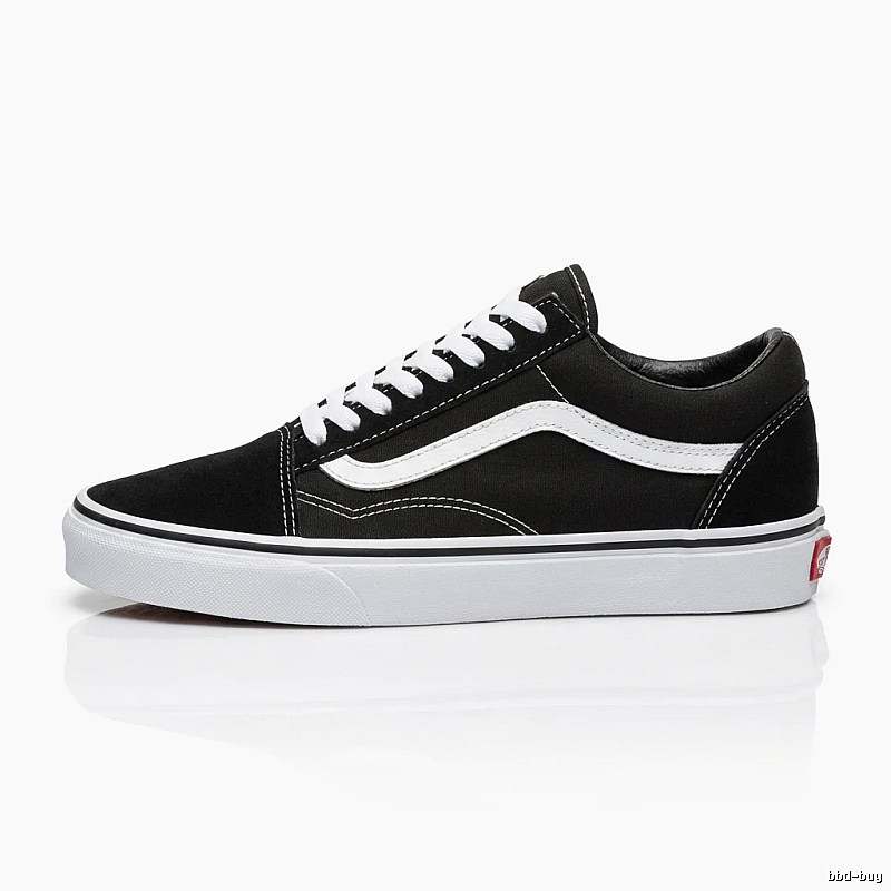 Classic black and white trendy shoes of Vans