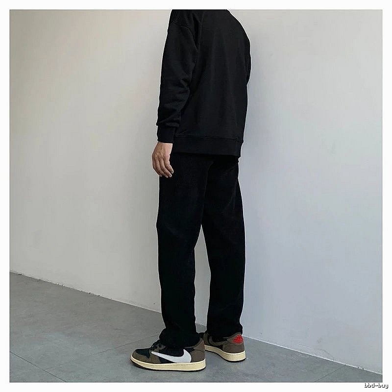 Classic Black casual pants Loose Black Streetwear for Daily Styling