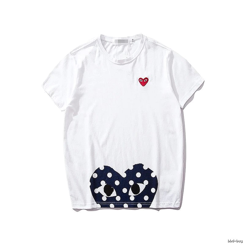 Comme des Garcons PLAY 2021-49 Blue Style 2149 Heart Logo T-Shirt Gift Ready
