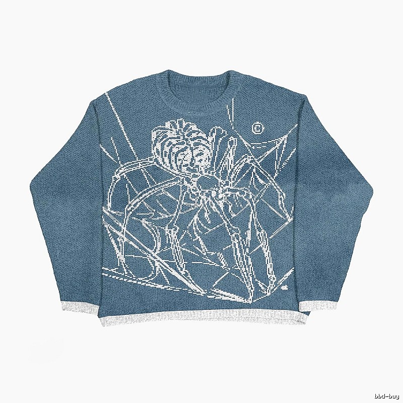 Compact Anime graphic sweater Black Knit Top for Smart Casual Looks