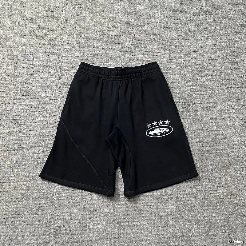 Corteiz five-star pattern black shorts