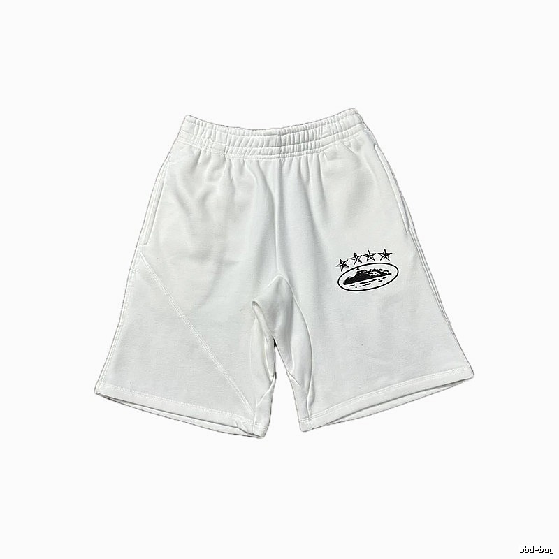 Corteiz Five-Star Trend Brand White Shorts