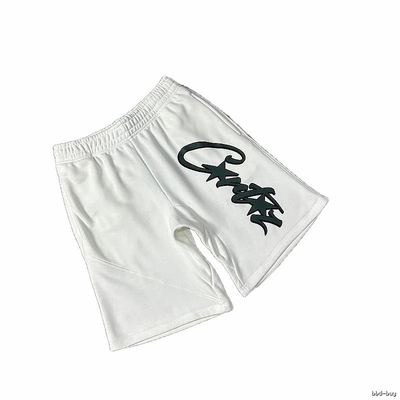 Corteiz letter-style white shorts