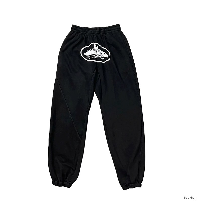 Corteiz Printed Casual Black Pants