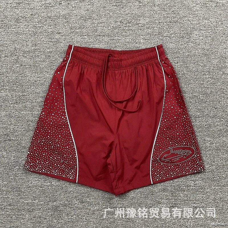 Corteiz Starry Street Style Burgundy Shorts