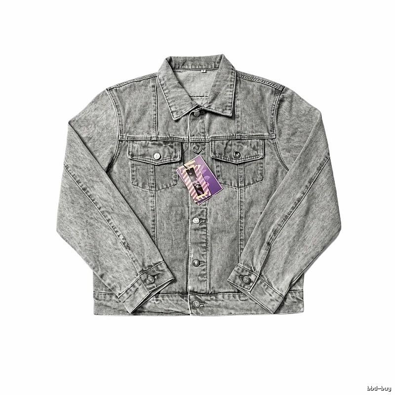 Corteiz Washed Grey Denim Jacket