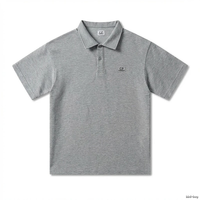 C.P Company's minimalist gray polo shirt