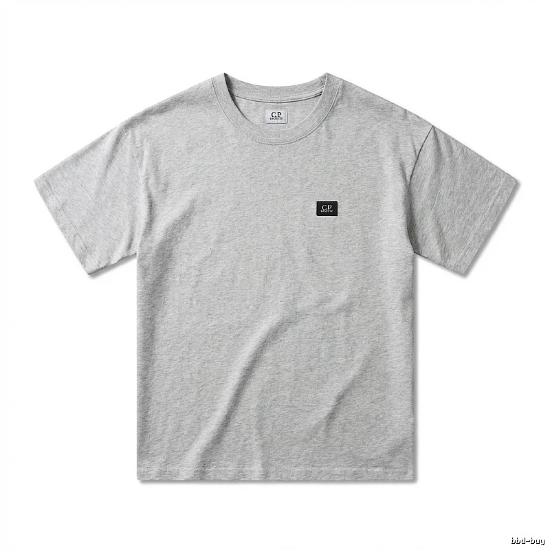 C.P. Trendy Brand Simple Style Light Gray T-shirt