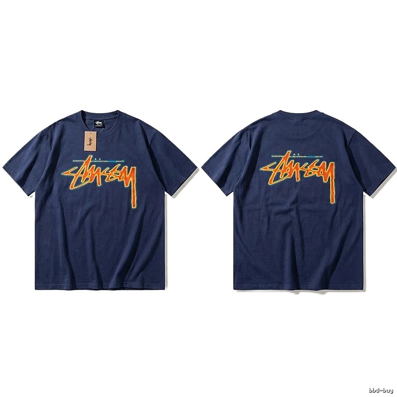 Dark blue T-shirt with Stussy graffiti style