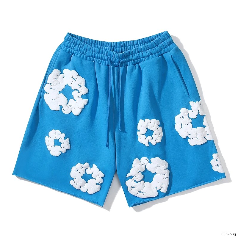 DENIM TEARS Blue and White Retro Shorts
