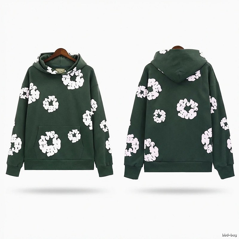 DENIM TEARS Floral Print Dark Green Sweatshirt