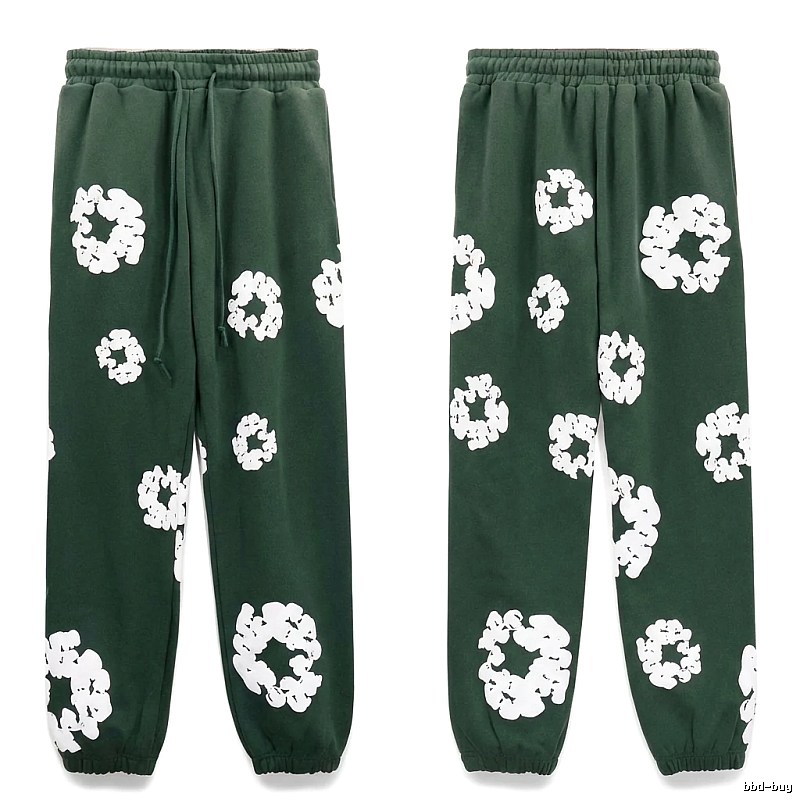 Denim Tears Printed Casual Dark Green Pants