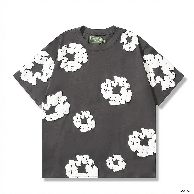 DENIM TEARS Three-dimensional Flower Style T-shirt